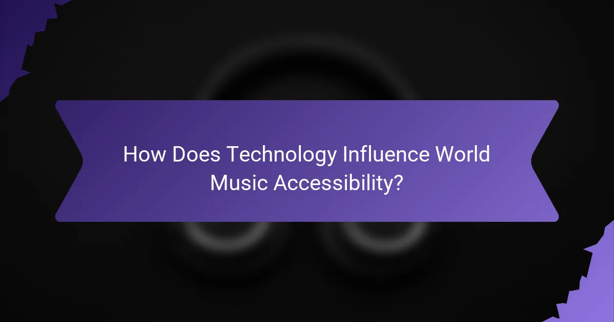 How Does Technology Influence World Music Accessibility?